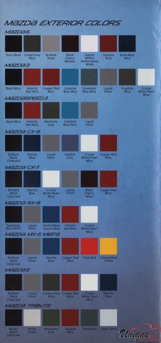2010 Mazda Model Lineup Brochure Page 5